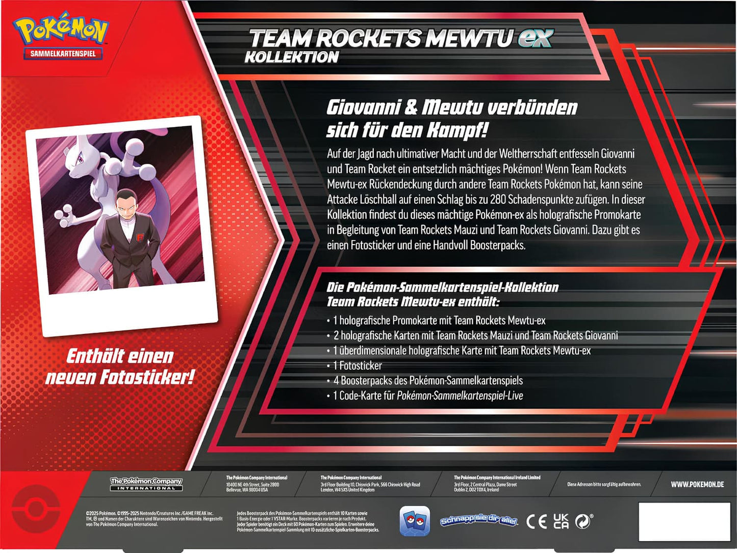 Team Rockets Mewtu-ex Kollektion