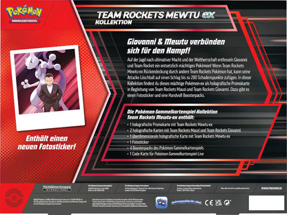 Team Rockets Mewtu-ex Kollektion